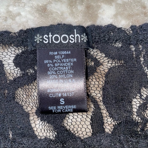 Stoosh dress black and white paisley print Lace trimmed square dress SZ Sm - Picture 5 of 8